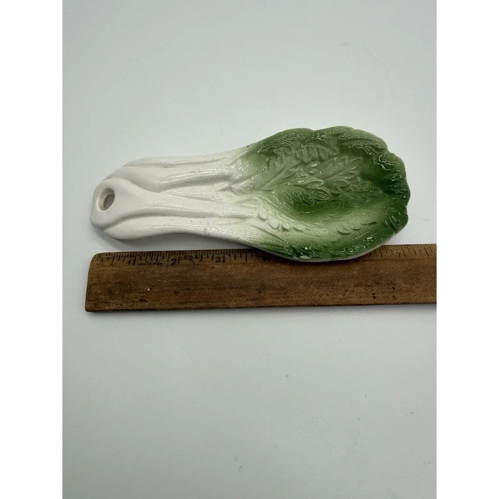 Vintage Celery Shaped Kitchen Spoon Rest 7.5
